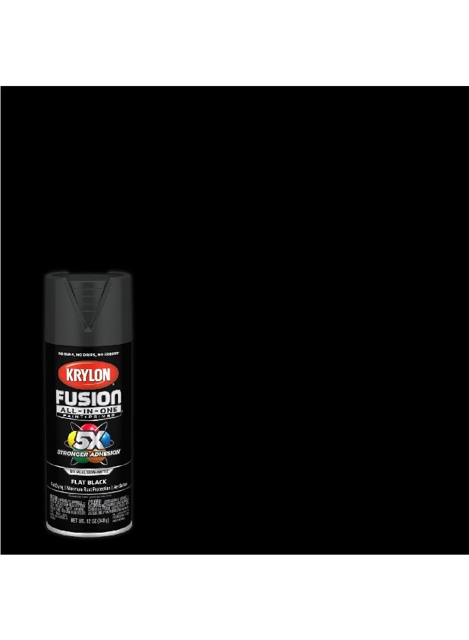 KRYLON Fusion All-In-One Rust Resistant Spray Paint Flat Black 12 oz K02728007 - Image 2